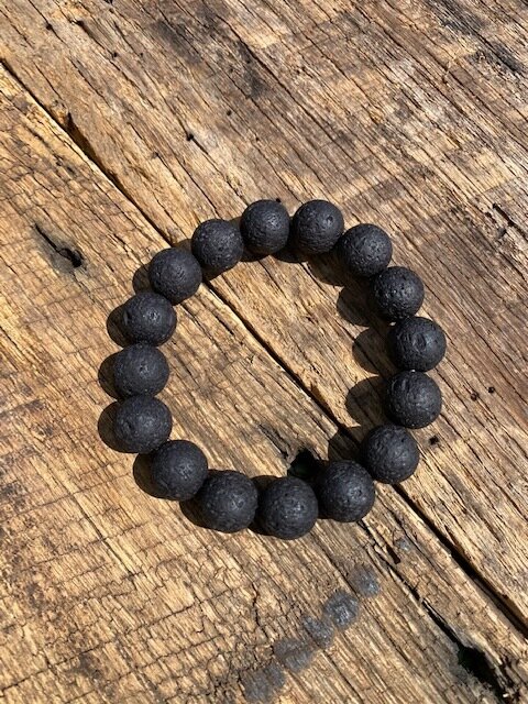 12mm Lava Bead Bracelet
