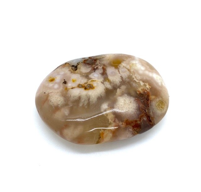 Flower Agate Palm Stone