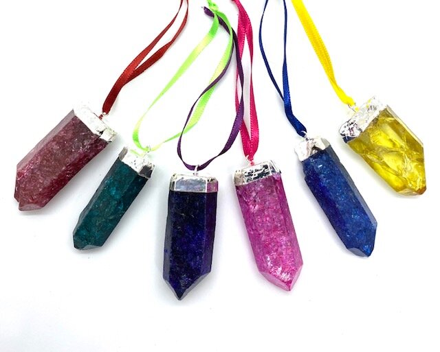 5 pc. Dyed Quartz Point Ornament Assortment