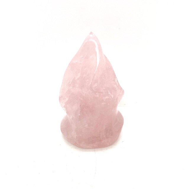 Small Polished Rose Quartz Flame