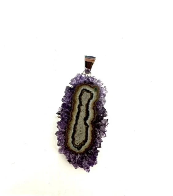 Sterling Silver Amethyst Stalactite Pendant