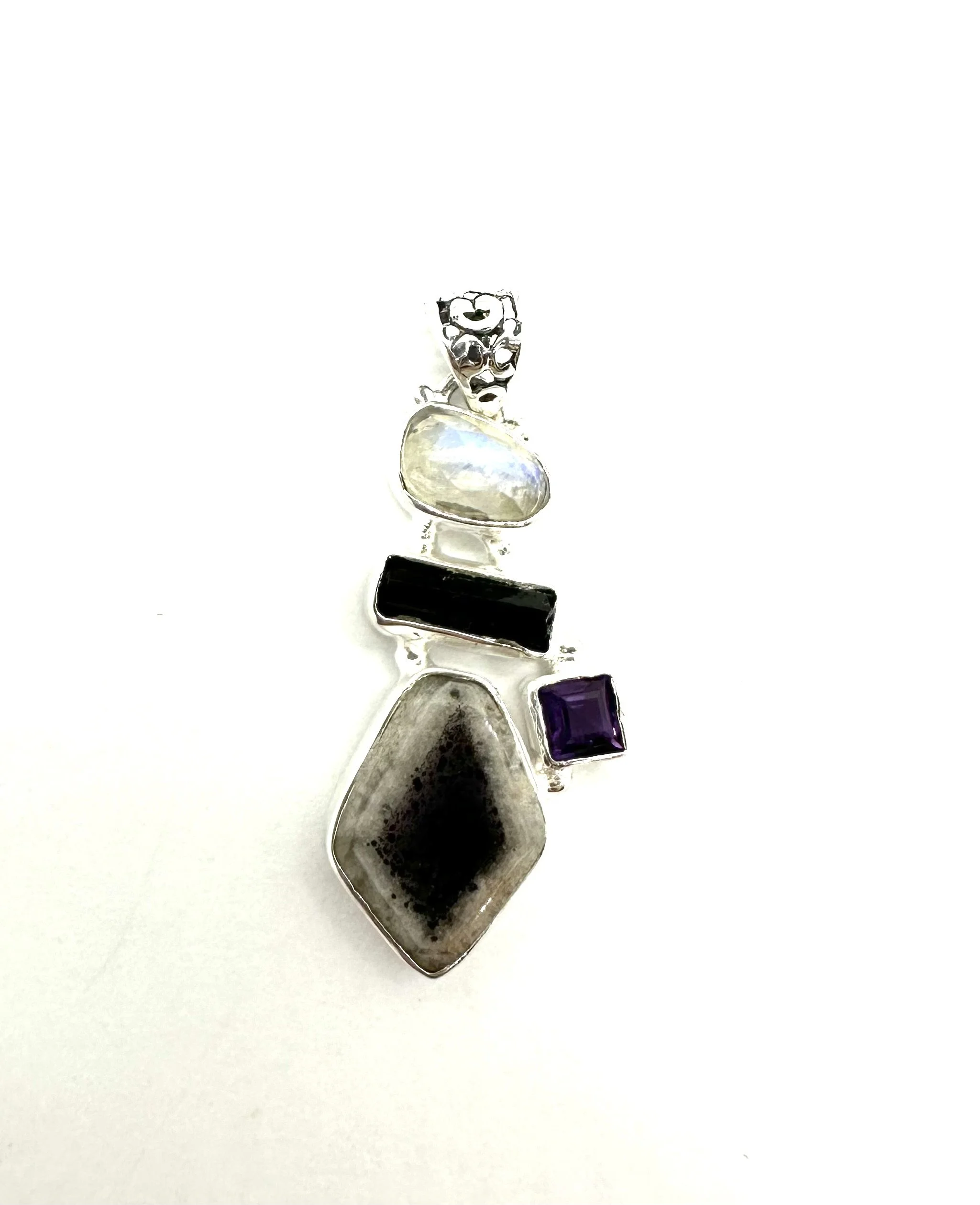 Sterling Silver Multi Stone Pendant
