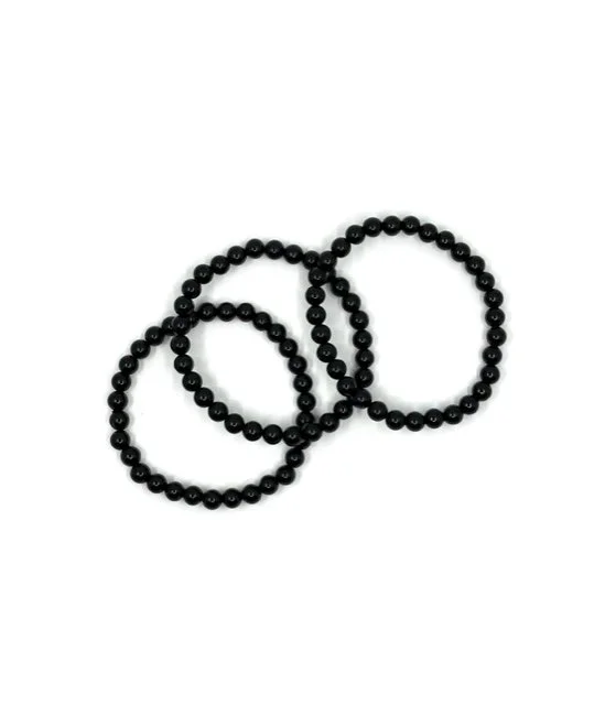 6mm Black Obsidian Bracelet
