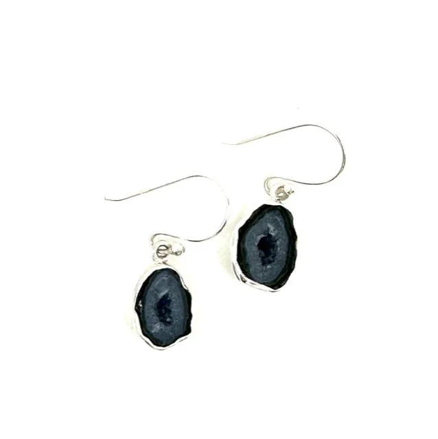 Sterling Silver Oco Geode Earrings