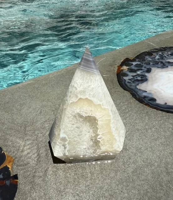 Agate Druzy Triangle Specimen