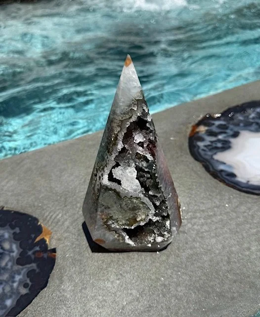 Agate Druzy Triangle Specimen