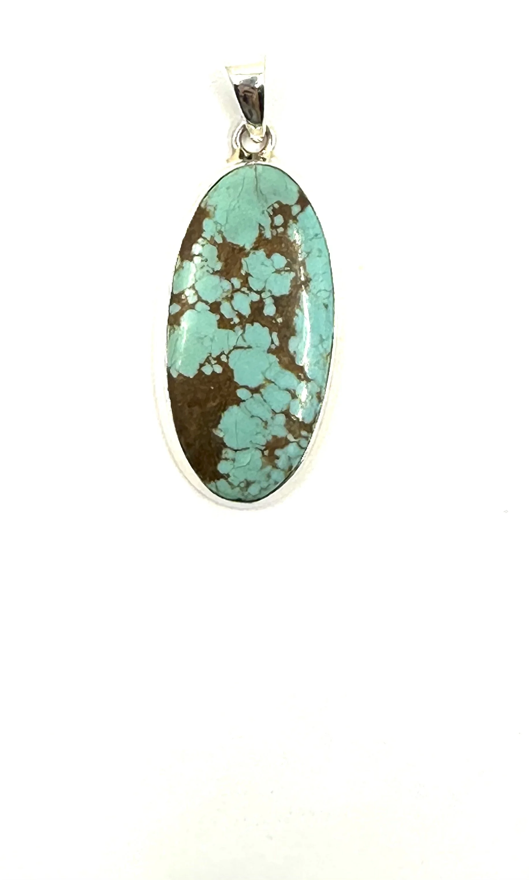 Sterling Silver Number 8 Turquoise Pendant