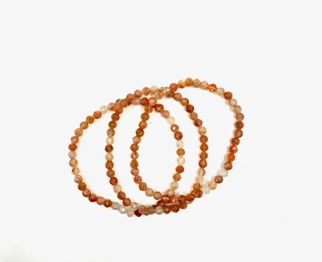 4mm Faceted Sunstone Bracelet