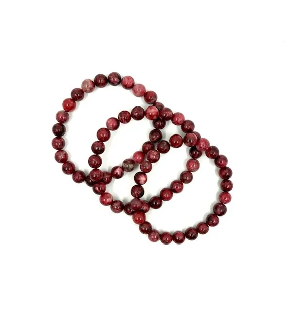 8mm Rhodonite Bead Bracelet