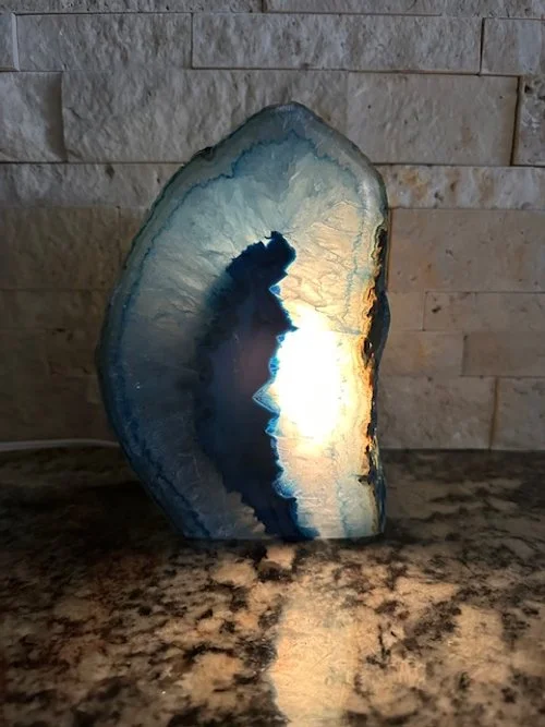 Blue Agate Lamp
