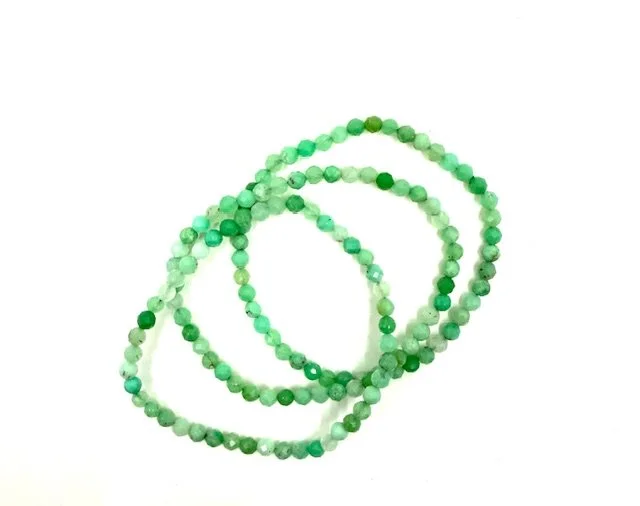 4mm Faceted Chrysoprase Bracelets