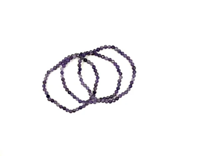 4mm Extra Faceted Amethyst Bracelet