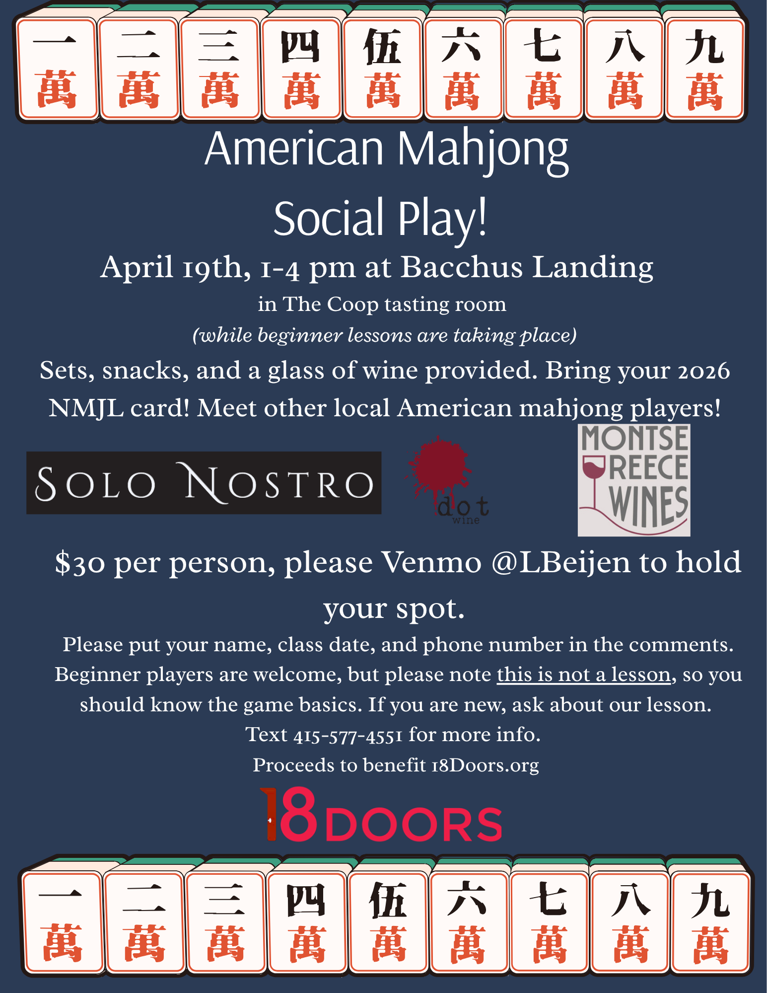 Flyer depicting event details