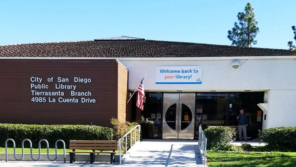 The Tierrasanta Branch Library will be closed April 29th &ndash; Fall 2024 to make repairs that include a installing a new roof, ceilings, lighting, and HVAC system. The library will be closed to the public for the duration of construction.
