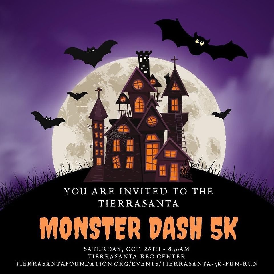 Join us for the Tierrasanta Monster Dash 5K Fun Run &amp; Walk. Support and connect with your community for this family (and dog) friendly event! Ages 10 &amp; Under FREE - Strollers, leashed dogs, and costumed goblins welcome. There will be Chip-tim