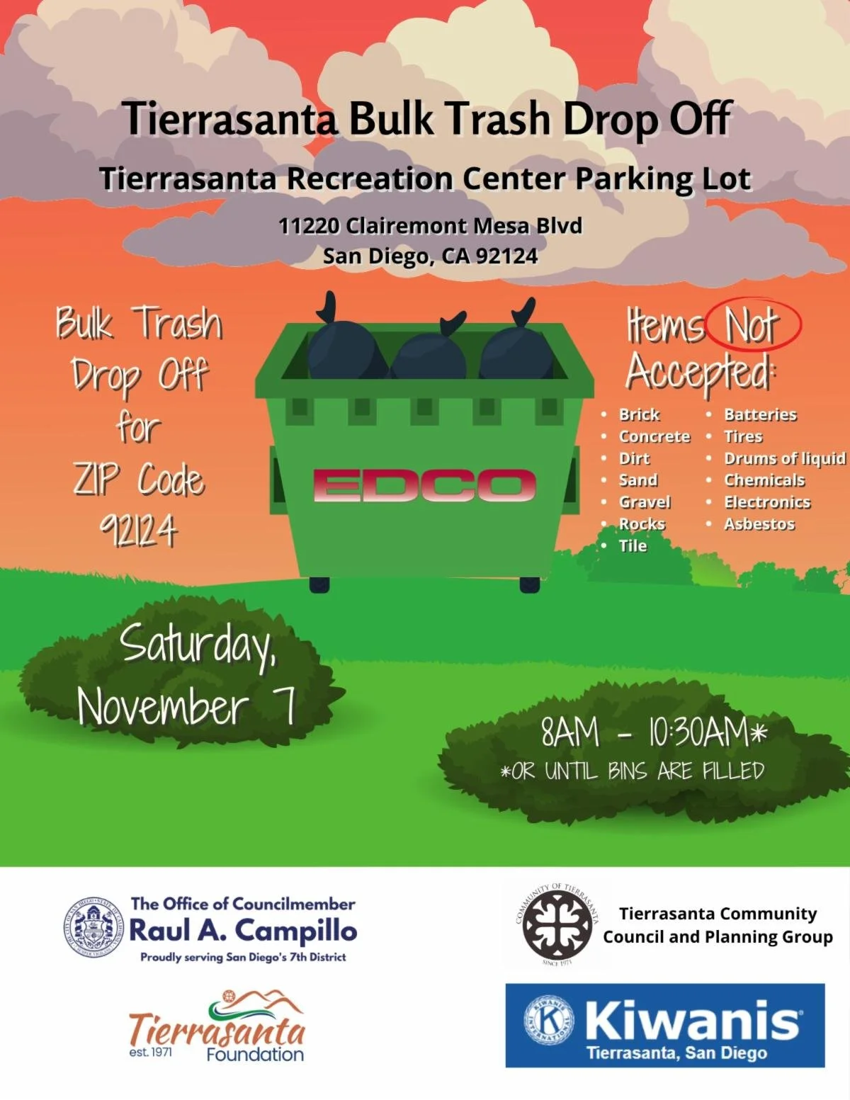 Tierrasanta Bulk Trash Drop Off