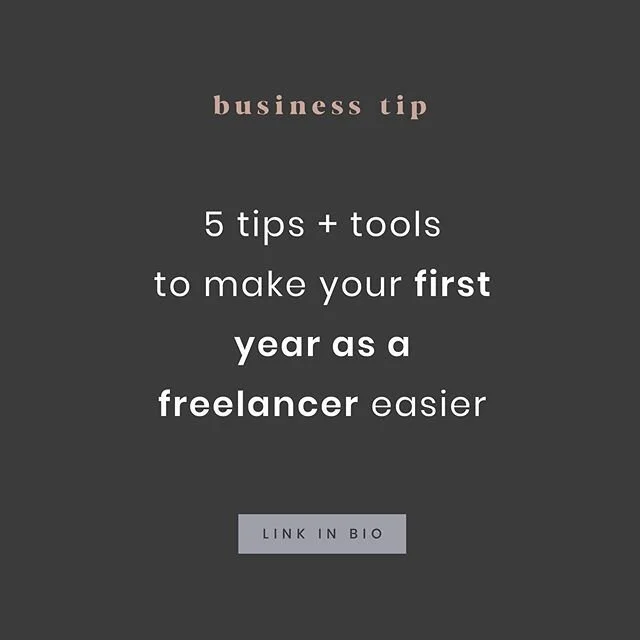 New on the blog: 5 tips + tools to make your first year as a freelancer easier 👉🏻 link in bio! 🖤