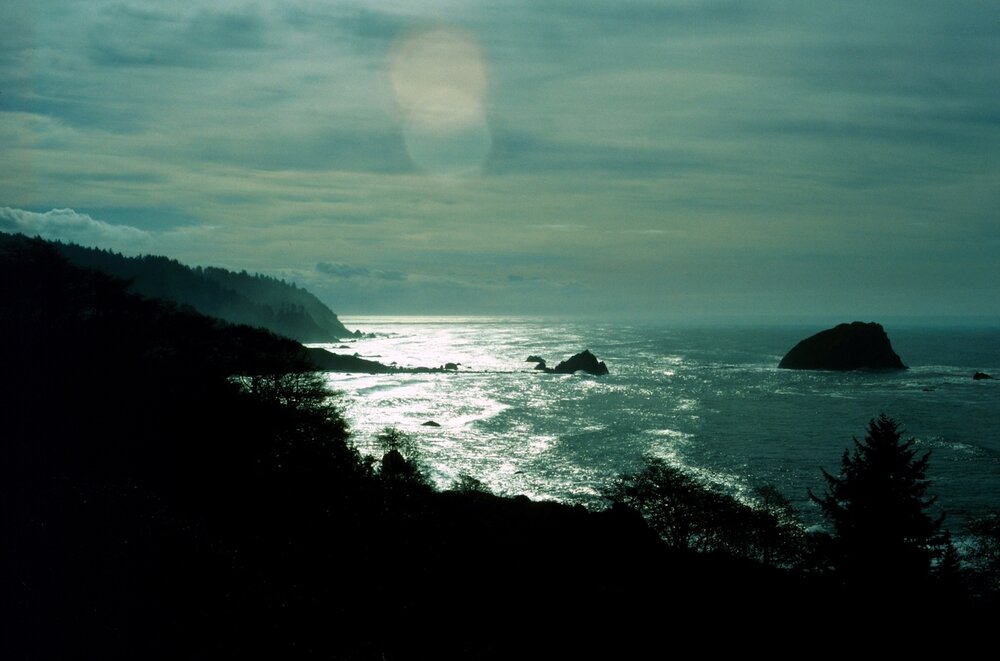 "Del Norte County coastline just south of the California-Oregon border" (1977) By Commander George Leigh (Affiliation: NOAA Corps)