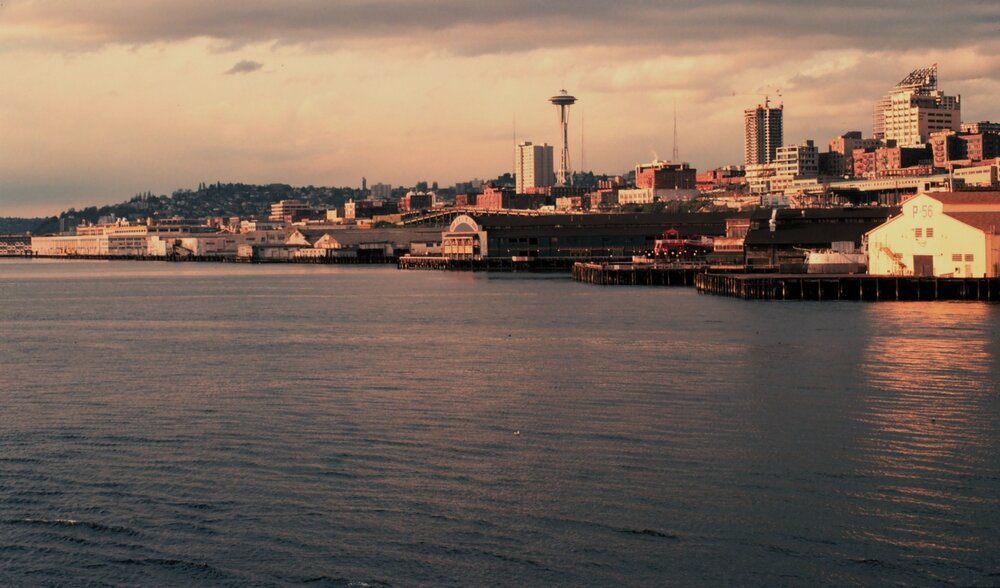 The Seattle, WA, waterfront (1979), By Mary Hollinger (Affiliation: NODC biologist)