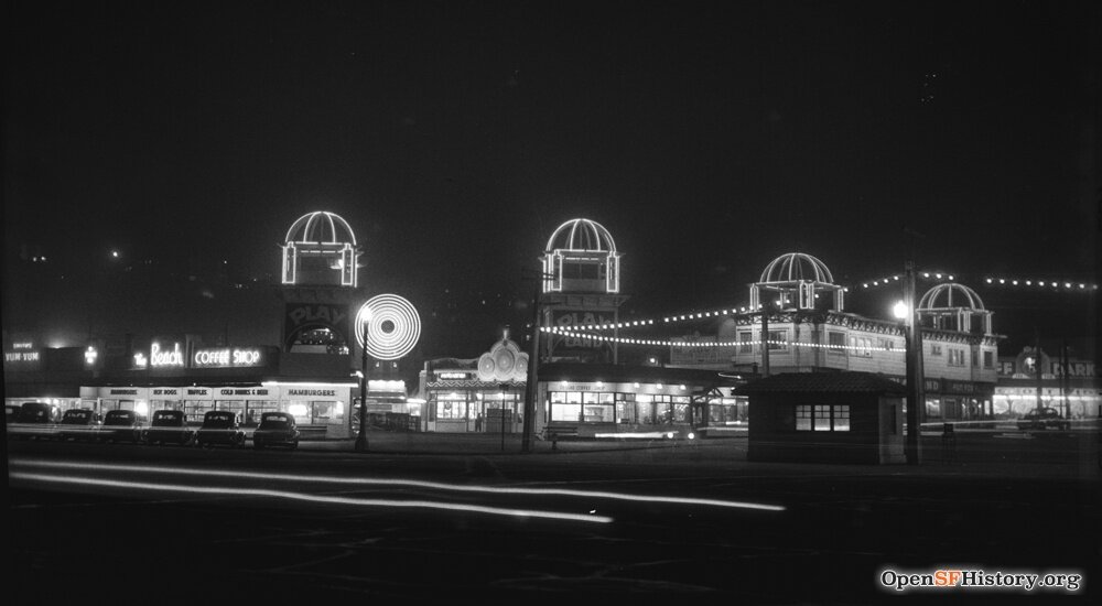 Playland at the Beach, night view