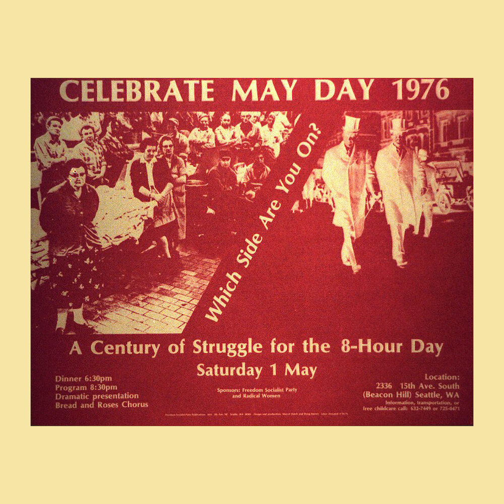 May Day Poster (Seattle), 1976 (via Yanker poster collection, @librarycongress)