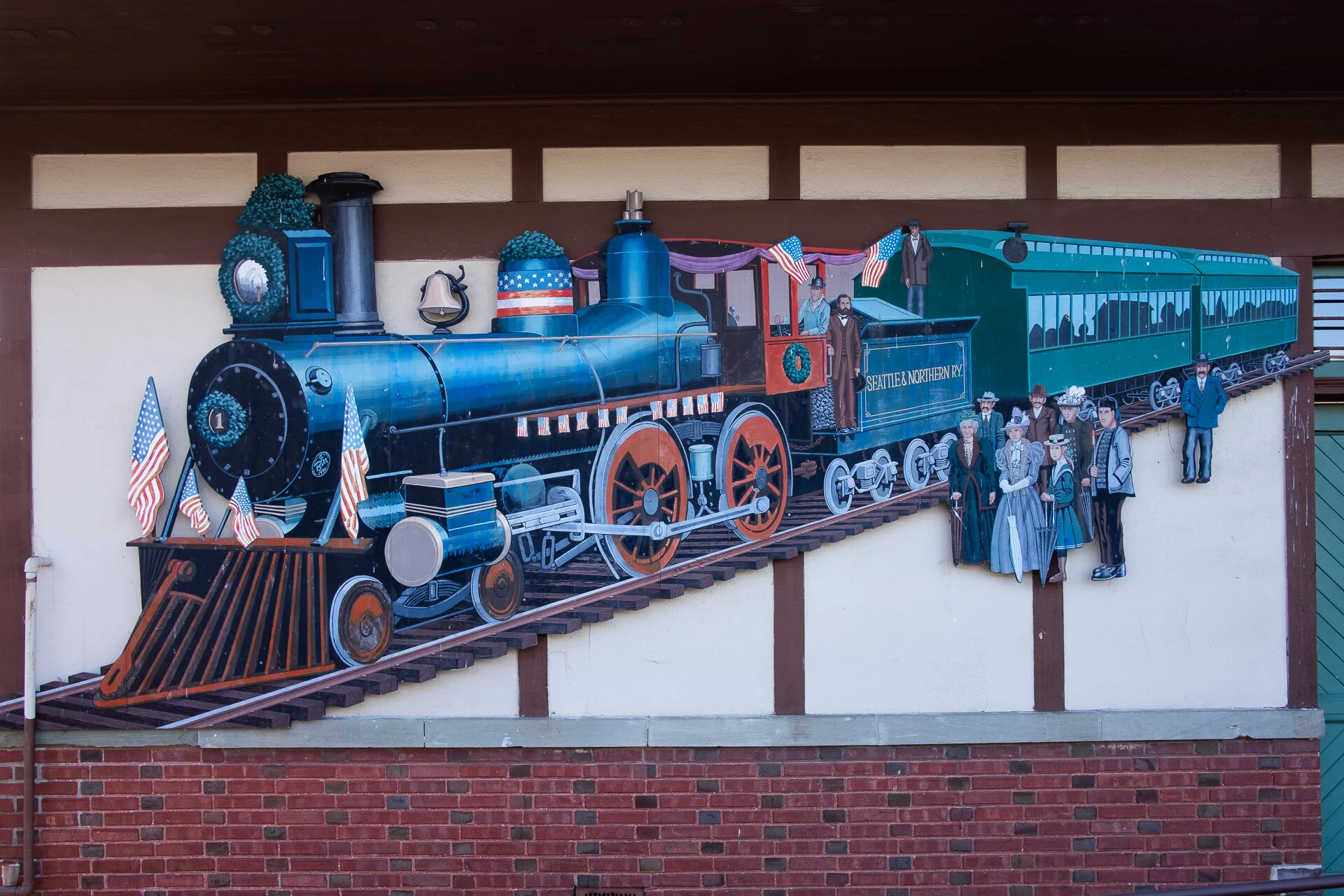 First train in town, 1890.