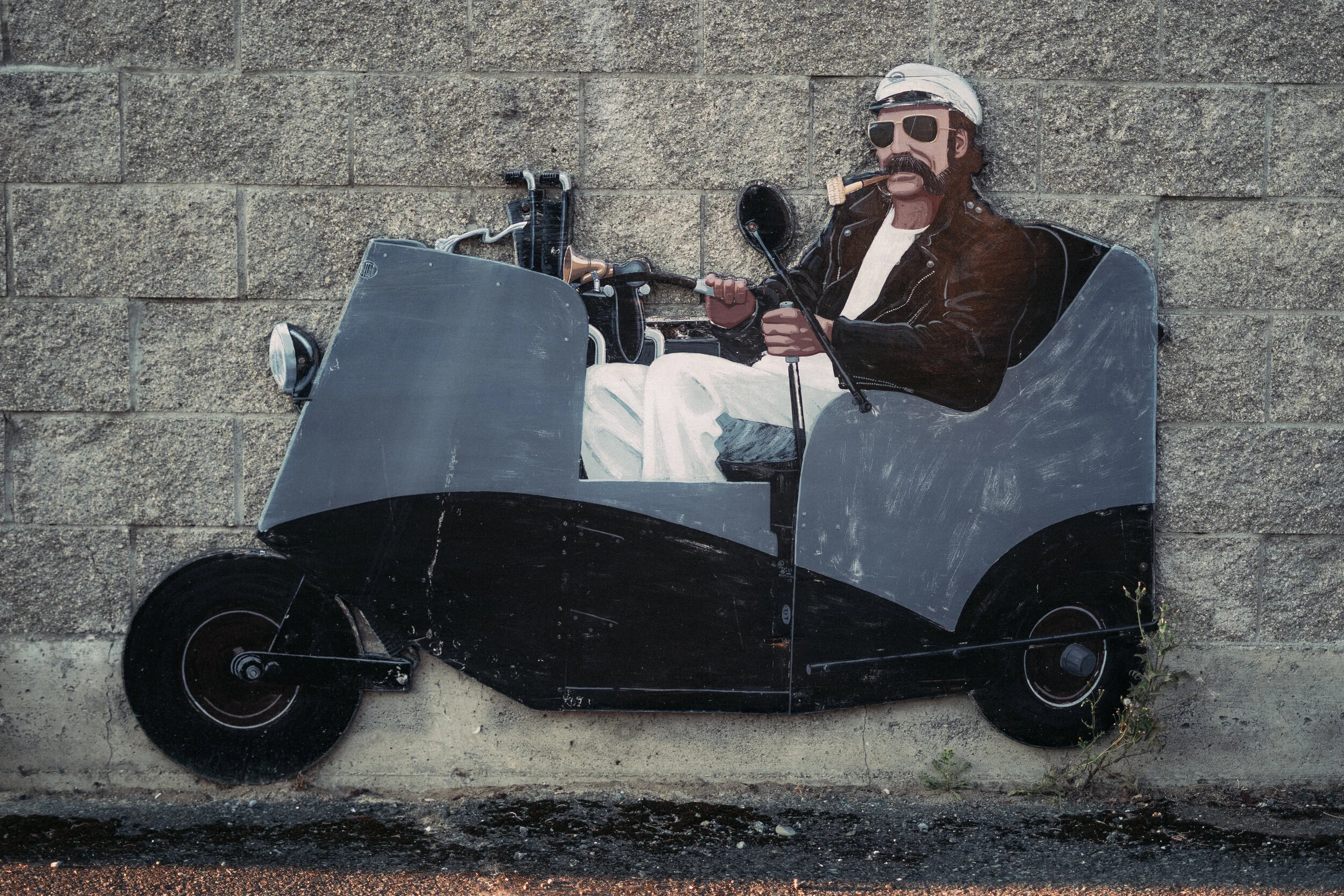 Bill Mitchell with his 1954 Autoette electric cart and chair. — Bill ...