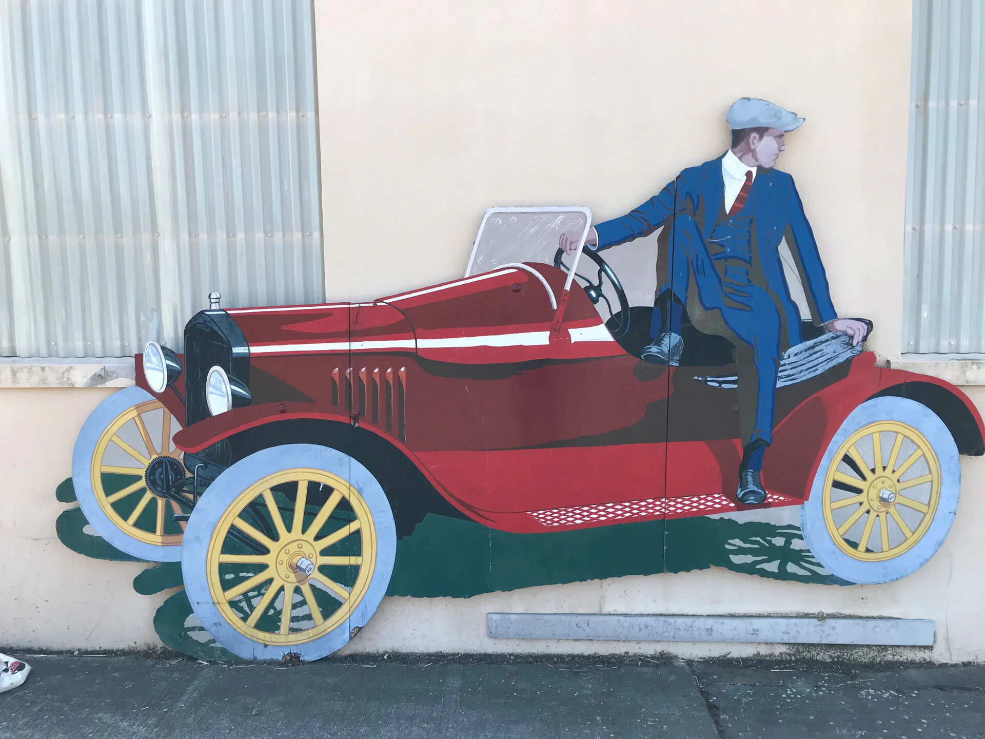 Bill Bessner and Model T Bug, artist's grandfather, 1921.