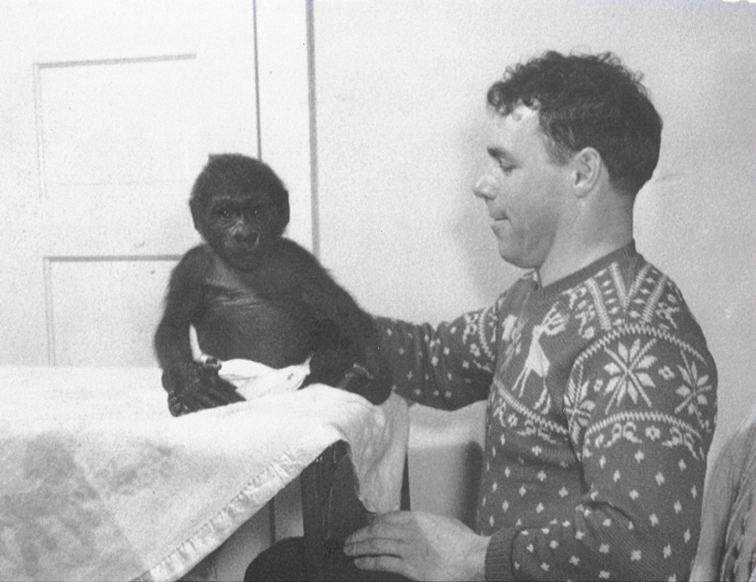 Bill Lowman with Bobo in Ohio