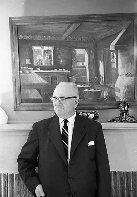  Paul Dybbro opened Dybbro's Grocery at 318 Commercial c. 1937. The store later moved to 15th and Commercial. Dybbro was noted for his ability to barbeque salmon, which he did at numerous community affairs.  —  Anacortes Historic Photo Archive  