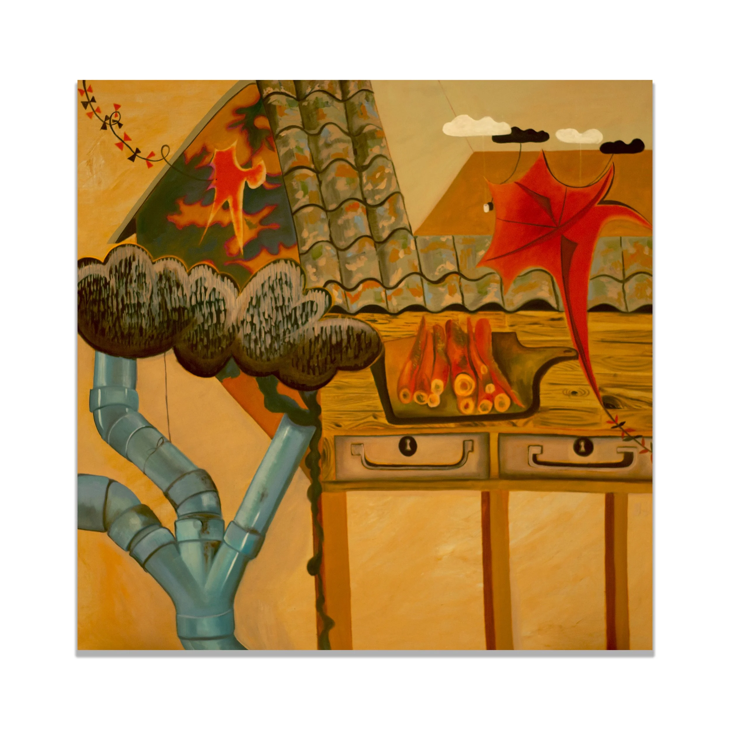  Acrylic and oil on linen  50 × 50 inches   2026 