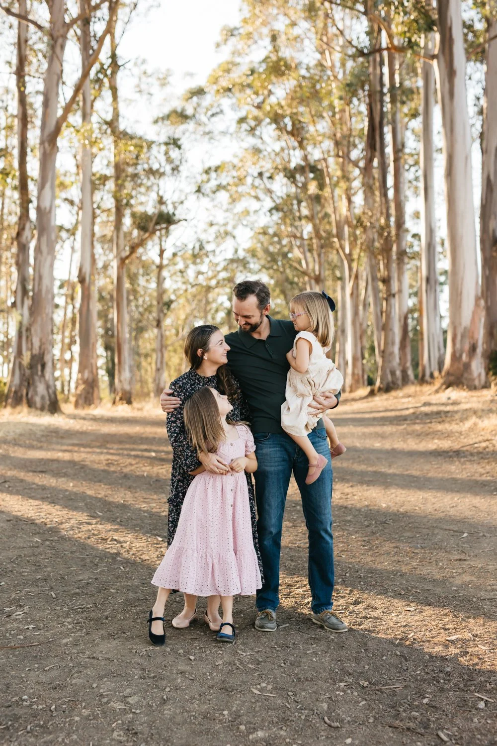 family of four with two girls in San rafael marin photographed by Marin family photographer cristin more 2024_11.jpg