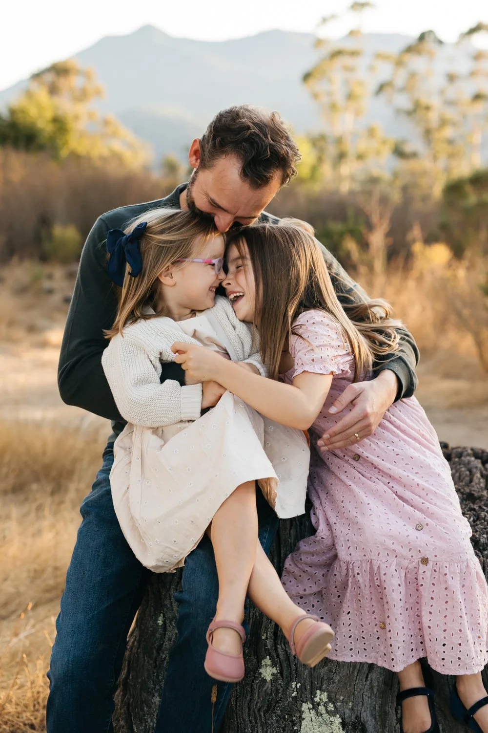 family of four with two girls in San rafael marin photographed by Marin family photographer cristin more 2024_39.jpg