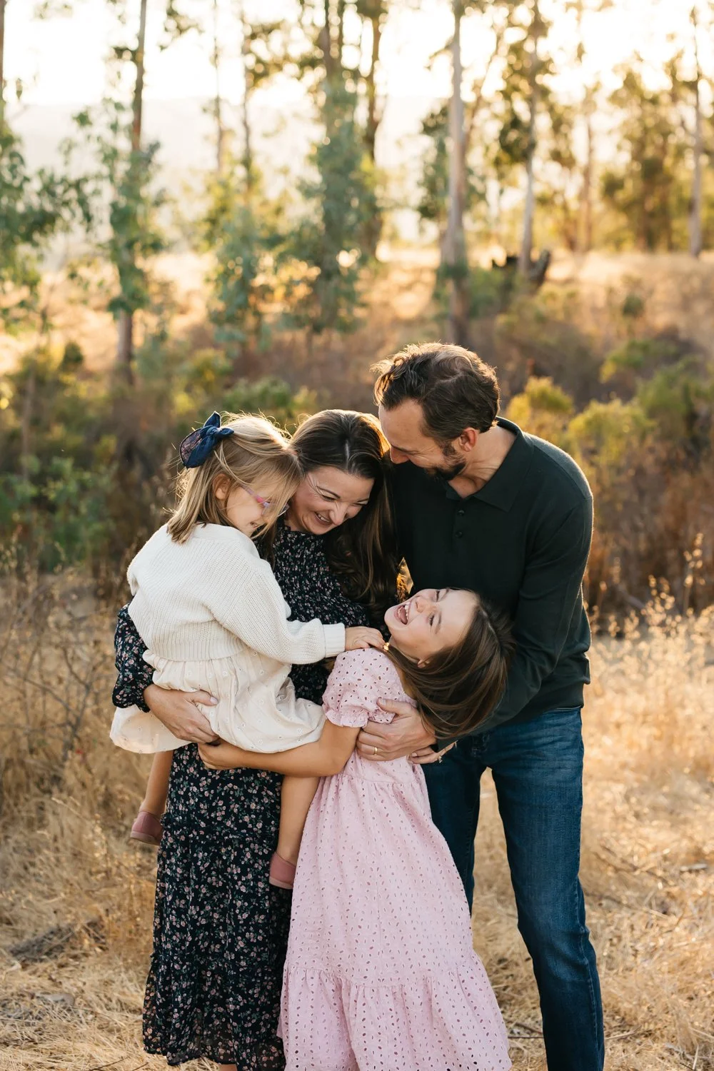 family of four with two girls in San rafael marin photographed by Marin family photographer cristin more 2024_42.jpg