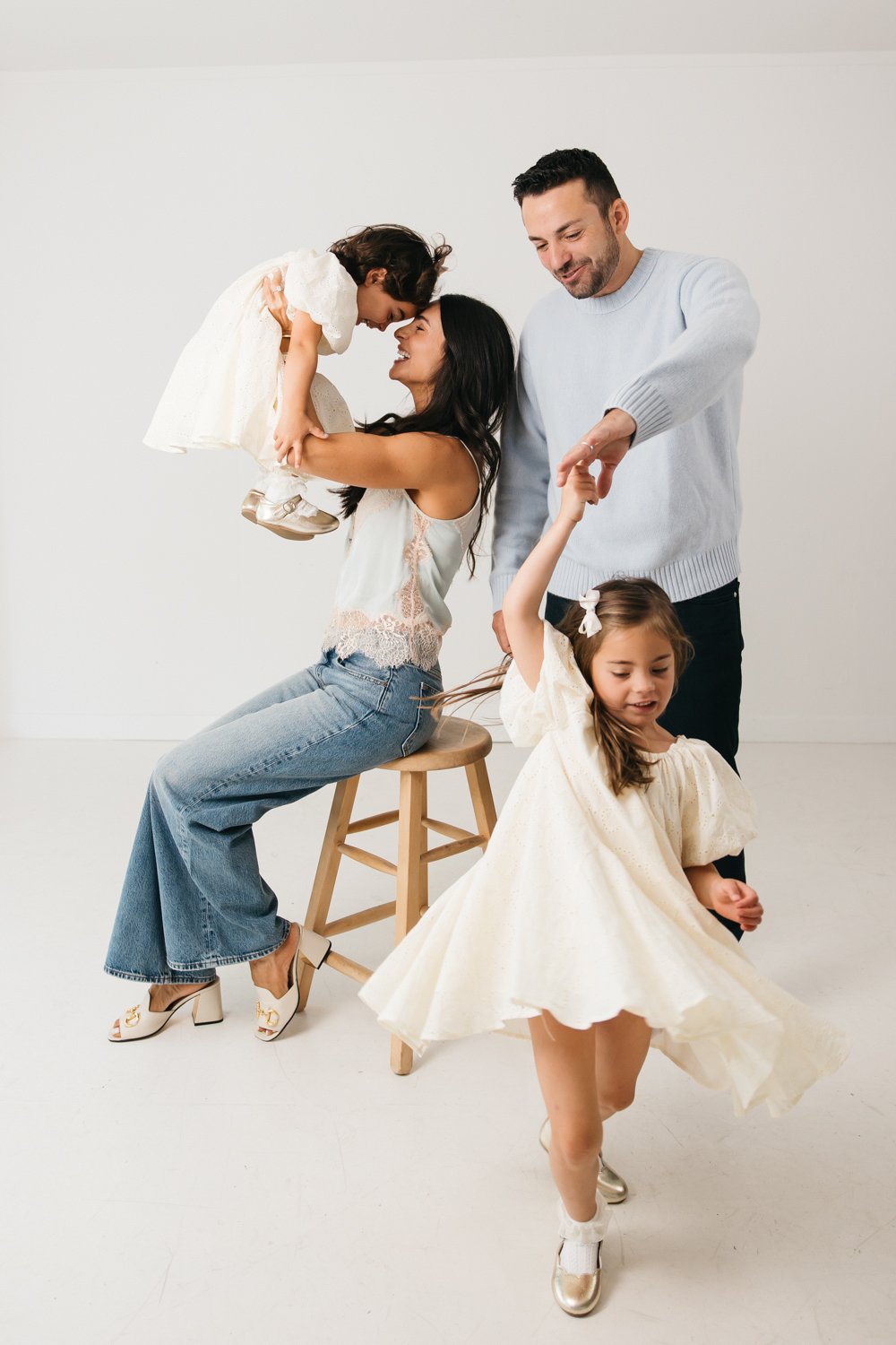 family with two sweet girls yearly photos in marin studio-22.jpg