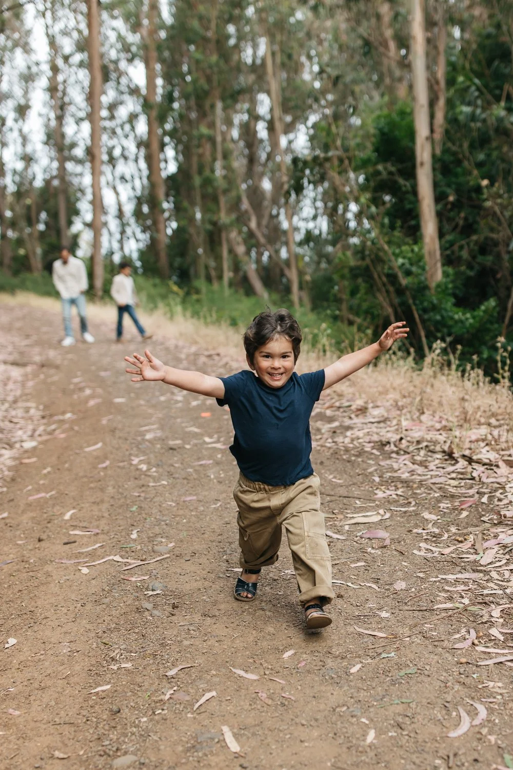Marin family photography in cavallo point forest fun three kids family-28.jpg