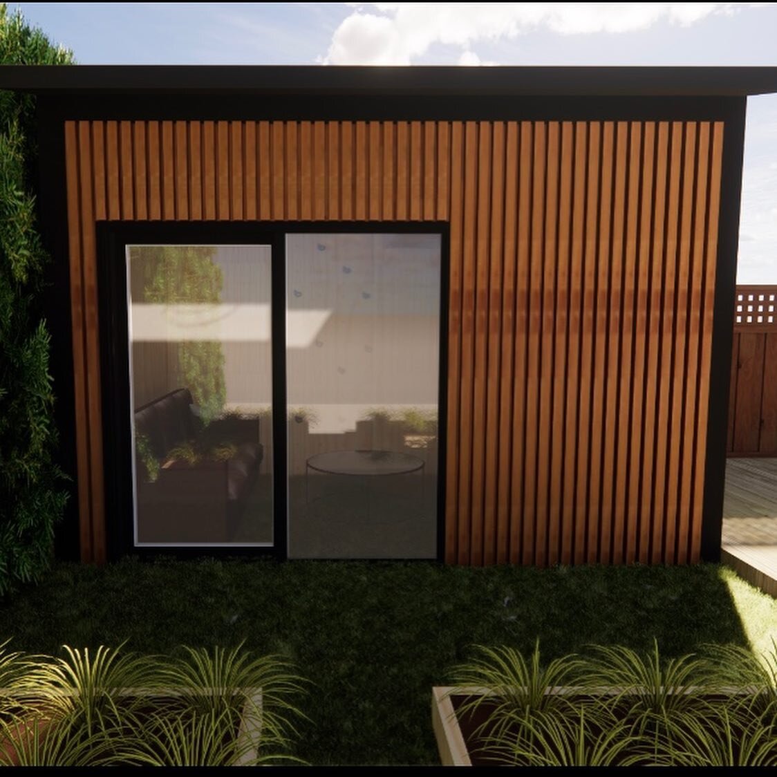 Excited to get started on this backyard den project. Thanks to @6x6construction for installing the pad today to give us a head start. Design by @littlebluedesignhouse 
&bull;
&bull;
&bull;
#design #construction #simpleliving #staycation #homeoffice #