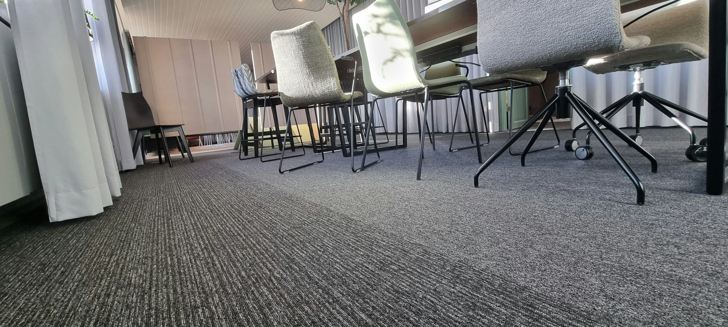 carpet with a border in office