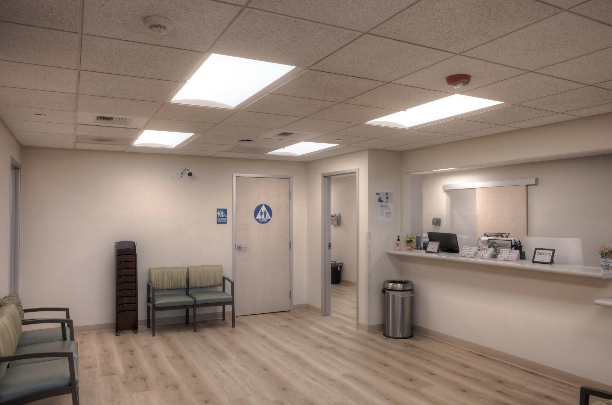 Community Memorial Health Cardiology Associates office in Ventura, CA, with healthcare flooring by Howard's Rug Company of Ventura