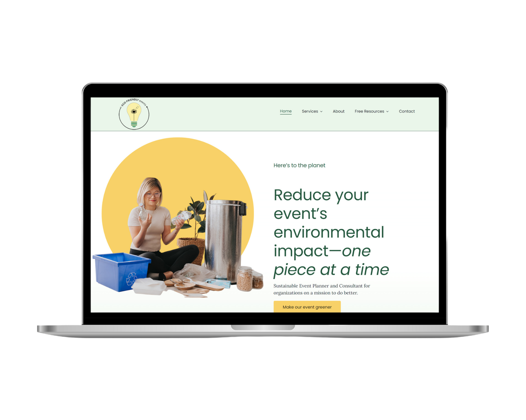 Eco-Friendly Events: Website Copy for a Sustainability Consultant and Event Strategist
