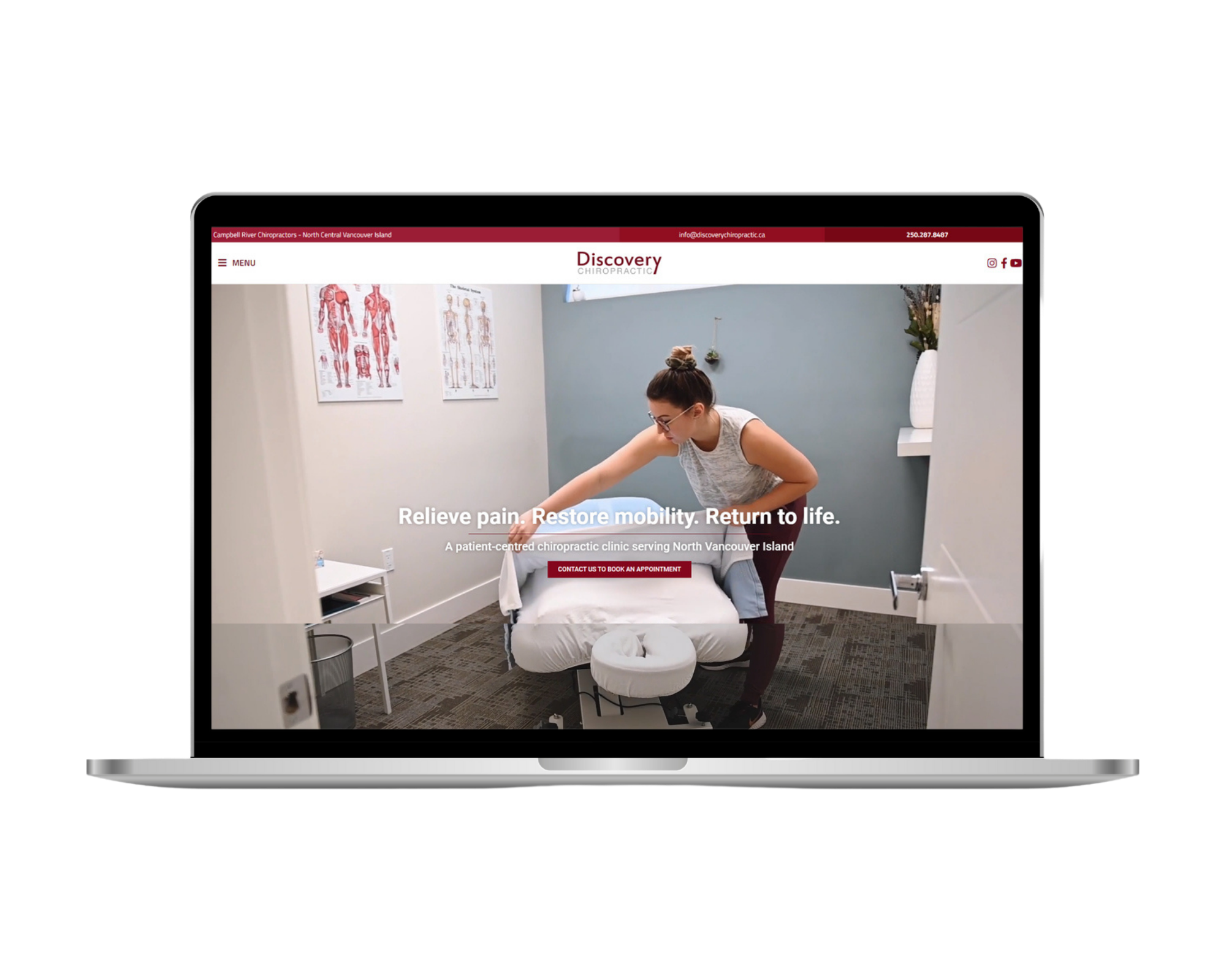 Discovery Chiropractic: Website copy for a chiropractic clinic