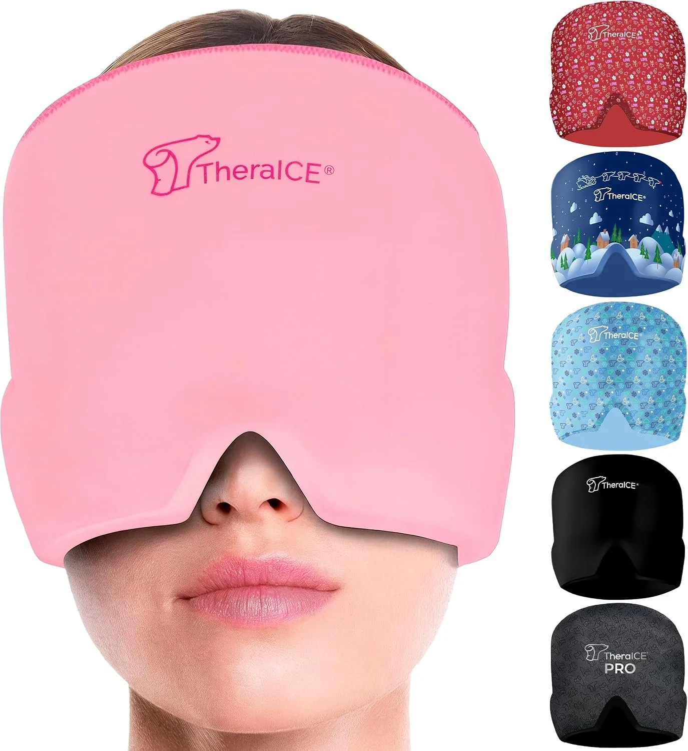 TheraICE Headache Relief Cap: Headache Hat, Migraine Ice Pack Mask 