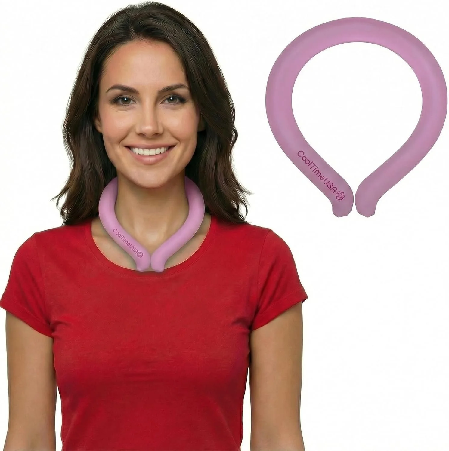 CoolTimeUSA Neck Cooling Tube: Reusable Neck Ice Ring Cooler Wrap