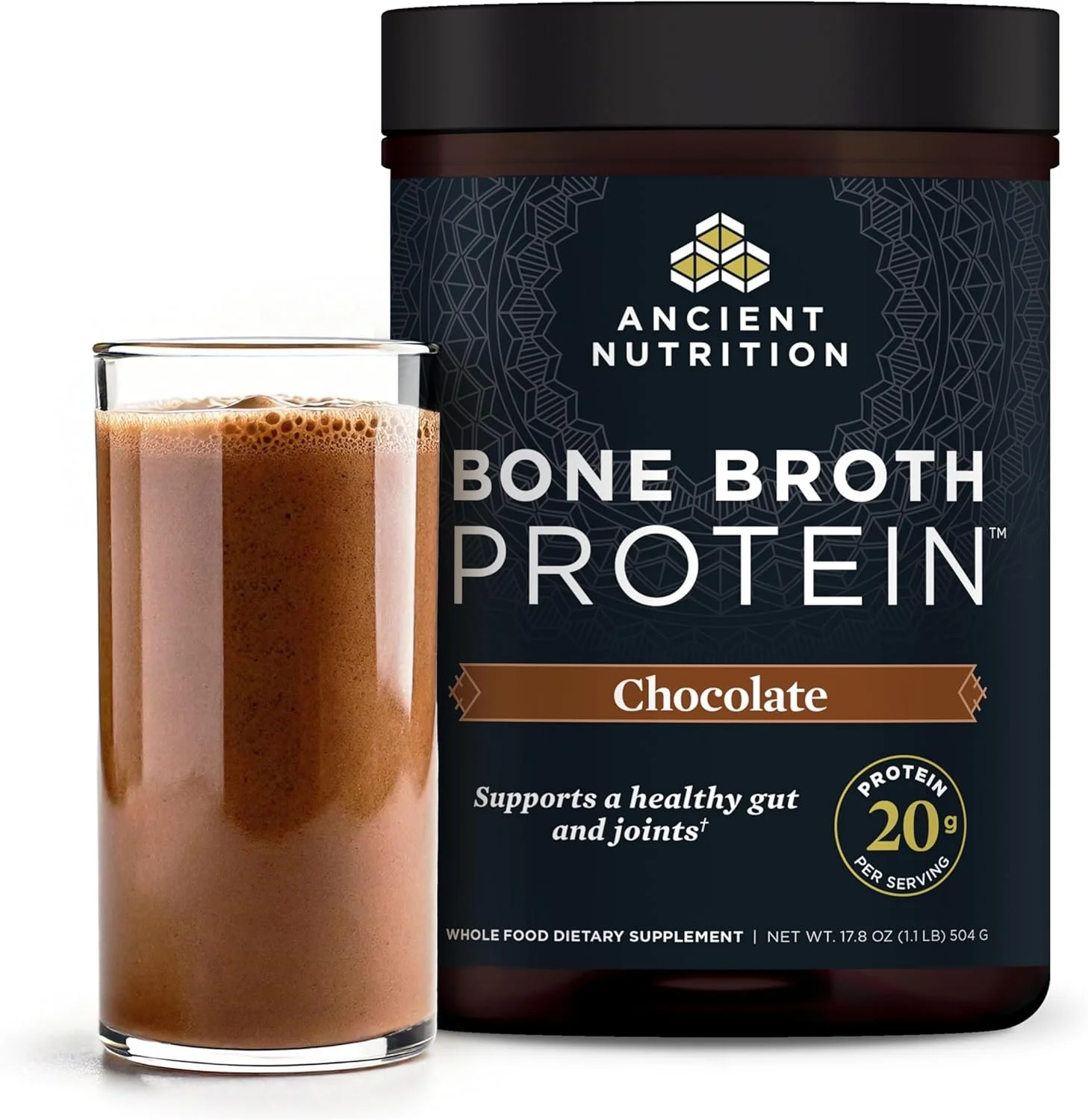 Ancient Nutrition Bone Broth Protein Powder: A protein powder made from real bone broth for simple, high-quality protein support.