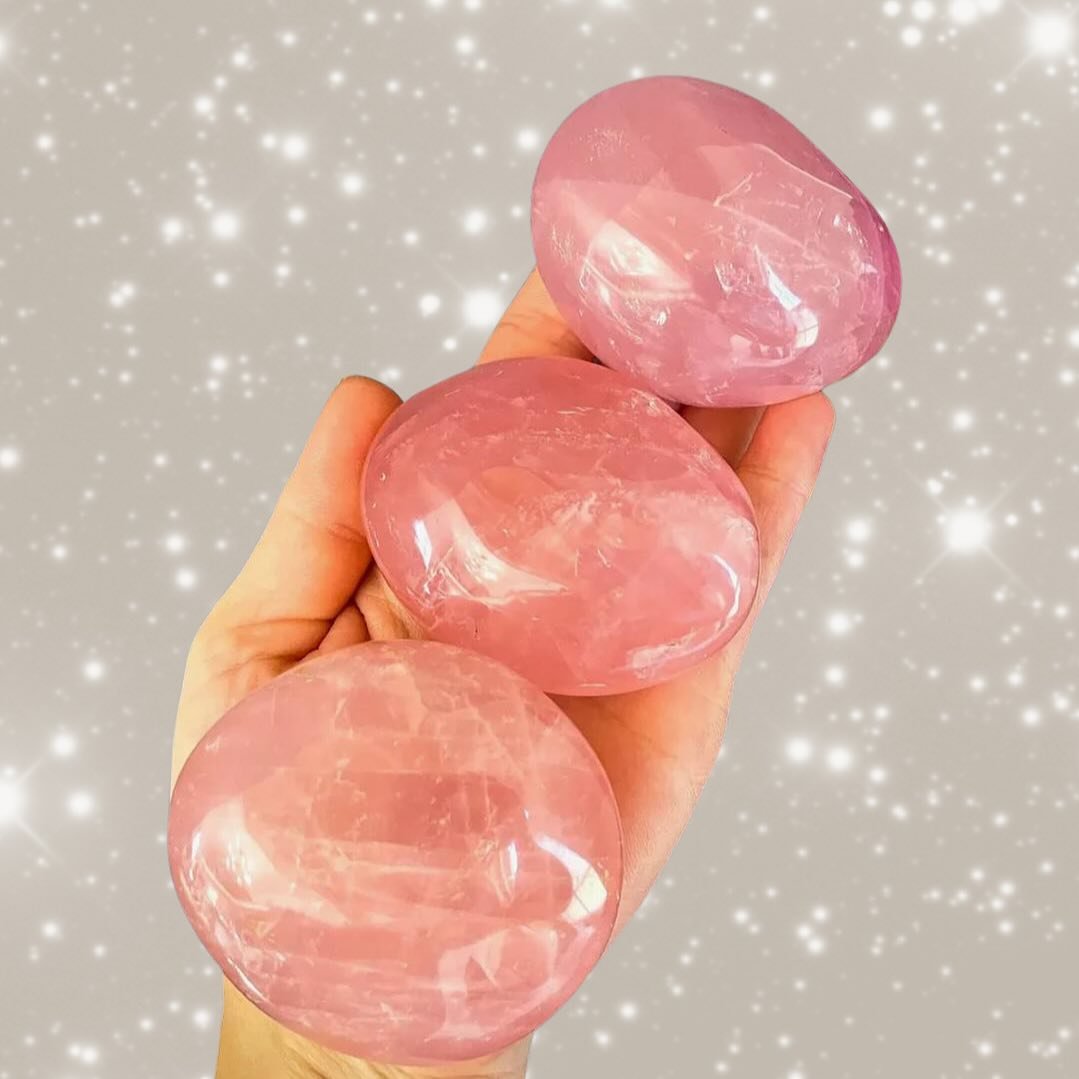 💕 Step into a realm of tranquility with our Gemmy Rose Quartz Palm: Crafted to embody the gentle yet powerful energy of rose quartz, this palm-sized treasure serves as a beacon of spiritual harmony and inner peace. As you hold it in your hand, feel 