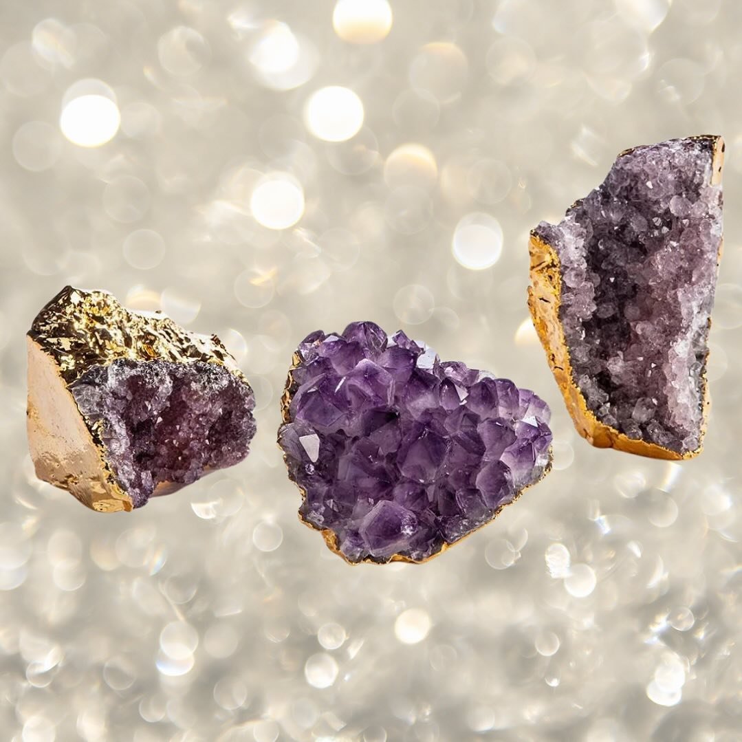 Embrace the mystical energy of our Gold Gilded Amethyst Cluster. Let its ethereal beauty and spiritual essence elevate your space, fostering serenity and enlightenment. #Amethyst #Cluster #Paperweight #gold #Joy #Love #Shop