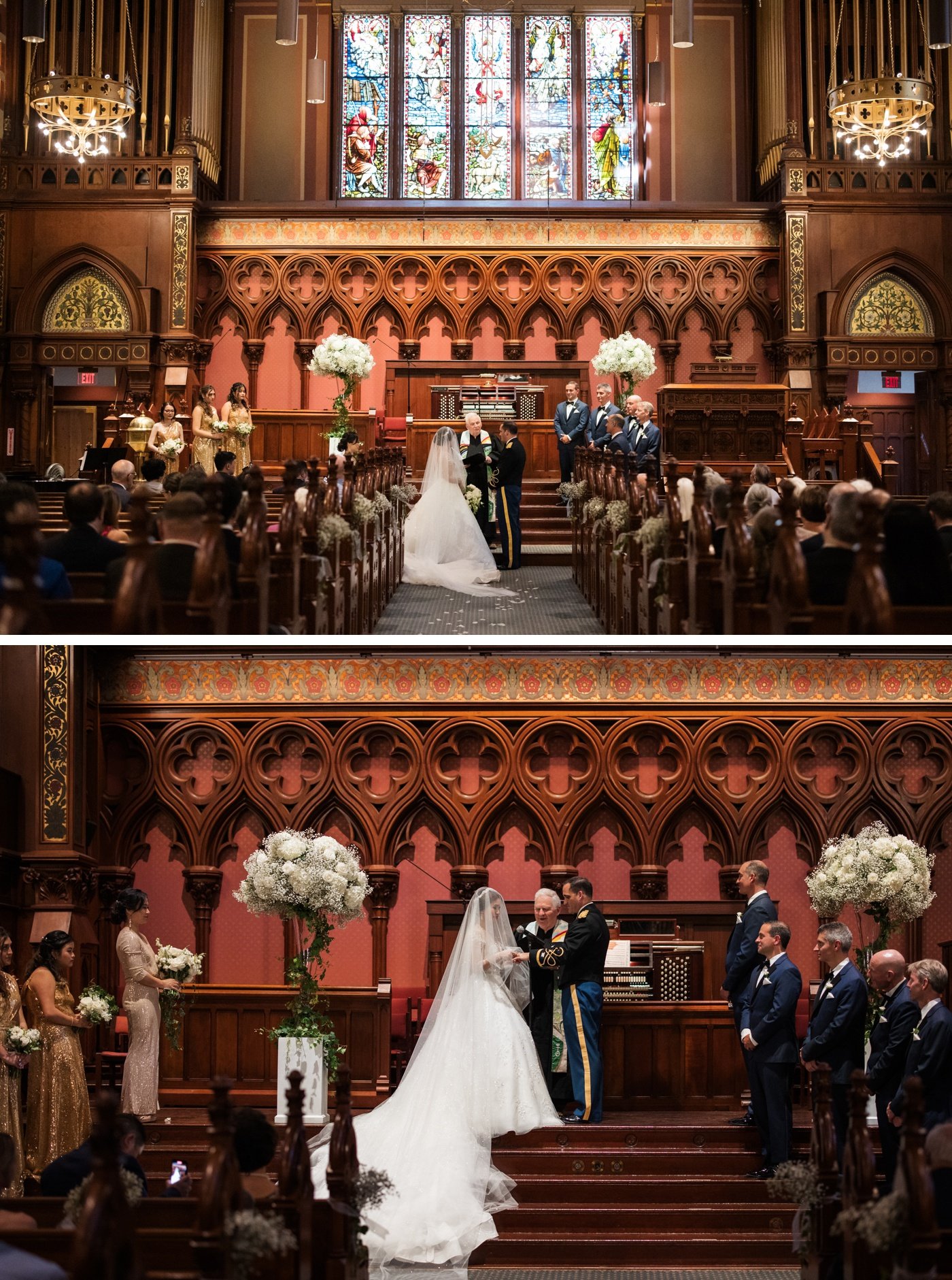 Wedding ceremony at Old South Church in Boston, MA