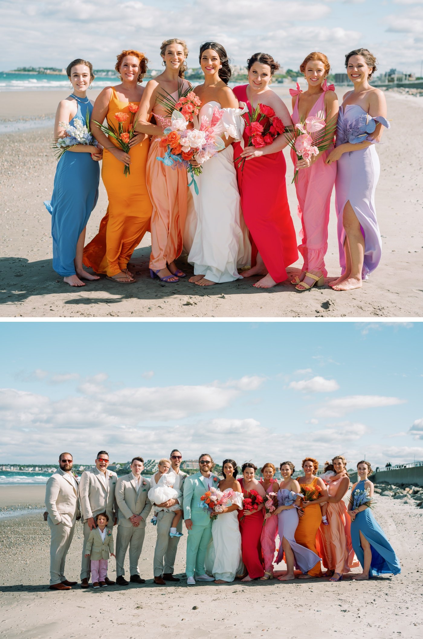 Bridal party portraits at South Shore Yacht Club
