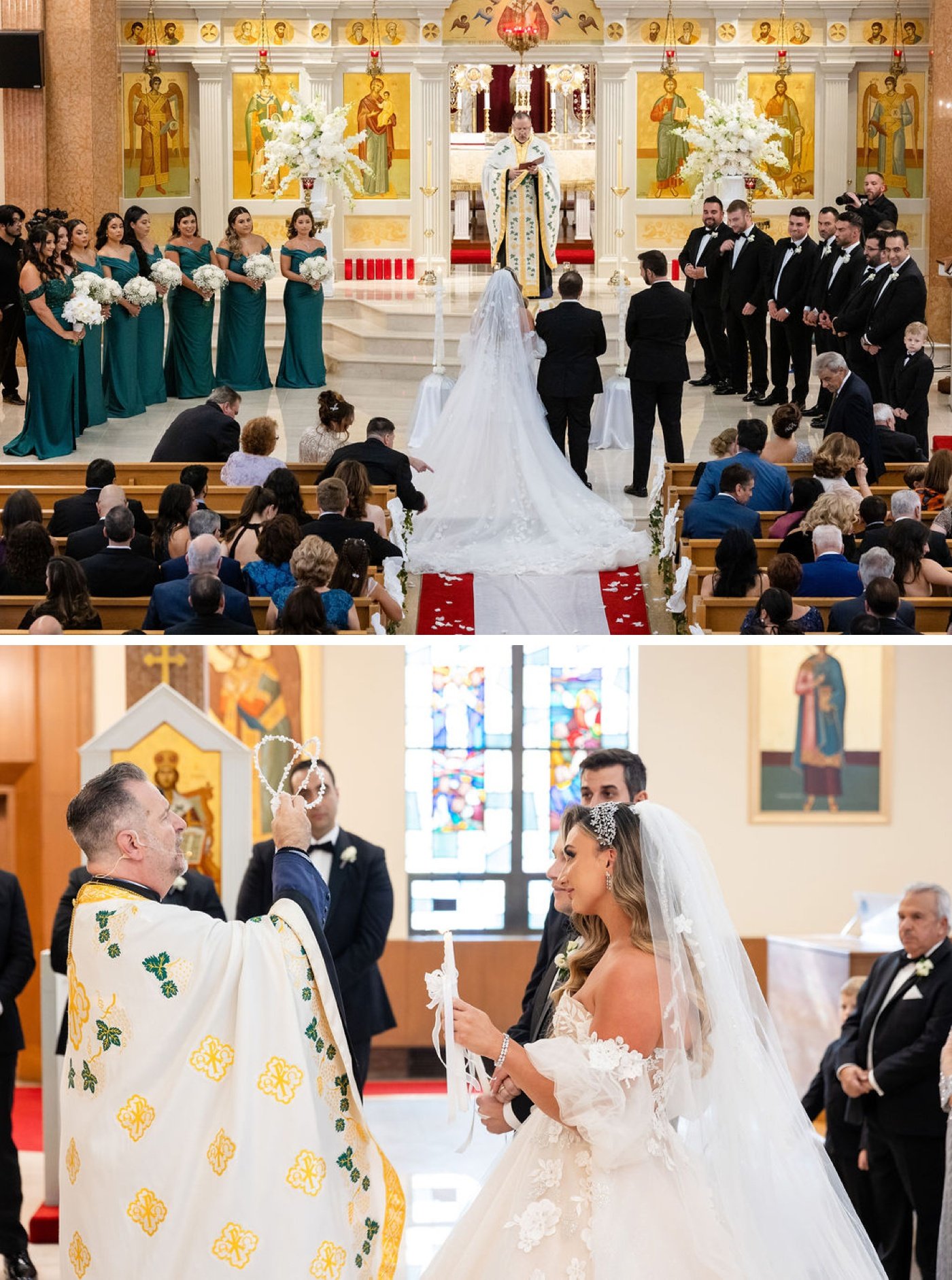 Greek Orthodox wedding ceremony in downtown Boston