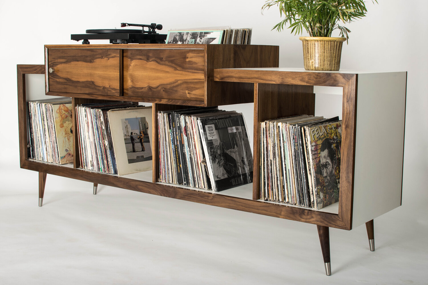 Mid Century Minimalist Audiophile Record Cabinet Tactile Mid Century Minimalist Audiophile, Vinyl Record Cabinet Audiophiles